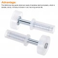 Uxcell Bifold Door Hardware 6-pack Bi-fold Top Guide Wheel Closet Repair Part Kit For Sliding Wardrobes Folding Door Silver