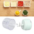 Electric Garlic Chopper Mini Large Capacity Powerful Motor 304 Stainless Steel Food Processor 250ml Green Baby Grinder
