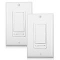 Maxxima 3-way Single Pole Decorative Led Slide Dimmer Rocker Switch Electrical Light 600 Watt Max Compatible Wall Plate 