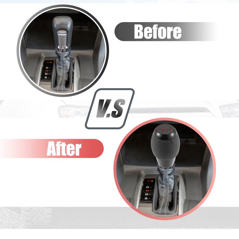 6 Speed Manual Gear Stick Shift Knob Transmission With Dust Cover Lever Shifter Handle For Honda Civic 1992-1995 Black