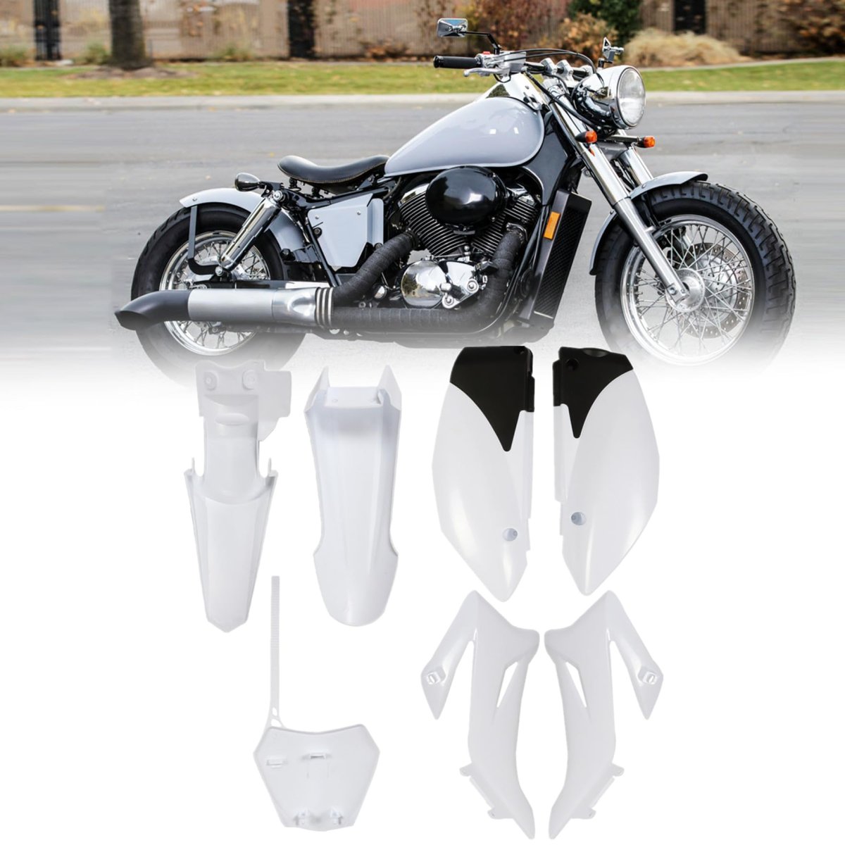 White Mudguard Fairing Cover Kit Replacement For Ttr110e Ttr 110 Pit Bike And Dirt Abs Plastic Body Panel Set With Front Rear