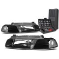 Oe Style Black Clear Corner Headlight Lamps Tool Kit For Chrysler Cirrus Dodge Stratus Plymouth 95-00 