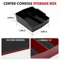 Center Console Organizer For 2025 2026 Subaru Forester Armrest Storage Box Secondary Insert Tray With Black Silicone Mats