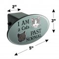 Two Cats Past Normal Oval Tow Trailer Hitch Cover Plug Insert