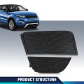 Front Right Upper Lower Fog Light Cover Bezel For Land Range Rover Evoque 2011-2015 Black
