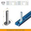 Powertec 71158 48 Inch Double-cut Profile Universal T-track With Predrilled Mounting Holes 2 Pack Aluminum T Track For