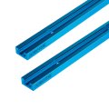 Powertec 71158 48 Inch Double-cut Profile Universal T-track With Predrilled Mounting Holes 2 Pack Aluminum T Track For