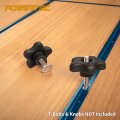 Powertec 71158 48 Inch Double-cut Profile Universal T-track With Predrilled Mounting Holes 2 Pack Aluminum T Track For