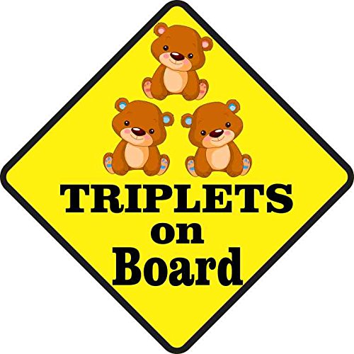 5in X Two Boys One Girl Triplets On Board Sticker Vinyl Vehicle Sign By Stickertalk