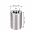 Uxcell Round Connector Nuts M10x30mm Height Sleeve Rod Bar Stud Nut Stainless Steel 304 Pack Of 10