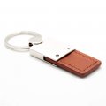 Au-tomotive Gold Inc Officially Licensed Brown Duo Leather Chrome Key Fob For Toyota 4runner