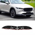 Front Grille Guard Abs 2pcs Glossy Black Grill Mesh Inserts Trims Replacement For Mazda Cxa 5 2022