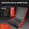 A-premium Ignition Coils And Spark Plugs Kits Compatible With Mitsubishi Galant 2004-2007 Endeavor 2004-2008 3 8l 6-pc Set