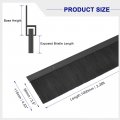 Uxcell 2pcs Door Brush Bottom Sweep H-shape Aluminum Alloy Base With 3 5-inch Nylon For Home Industrial 39-inch L X 4 W Black