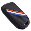 Striped Silicone Remote Key Fob Case Cover For Honda Civic Accord Pilot Cr-v Hr V 5 Buttons Ridgeline Passport 