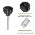 Uxcell 4 Set M6 X 40mm Male Thread Knurled Knobs Thumb Screws With Nuts Washers Clamping Knob Grip 25mm Plastic Head Hand