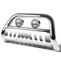Auto Dynasty For Honda Pilot Ridgeline 3 Inches Chrome Bull Bar 6 Housing Clear Lens Fog Lights