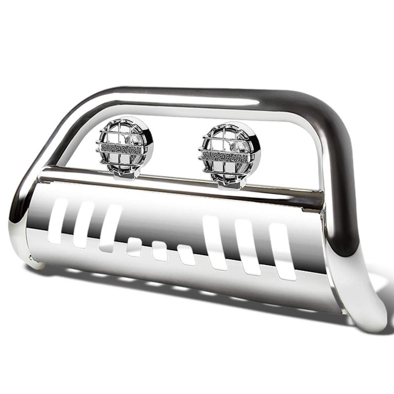 Auto Dynasty For Honda Pilot Ridgeline 3 Inches Chrome Bull Bar 6 Housing Clear Lens Fog Lights