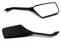 Emgo 20-97110 Matte Black Finish Left Right Side Trimline Thread Mounting Replacement Mirror 