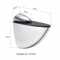 Glass Shelf Bracket Wall Mount Adjustable Zinc Alloy Bright Chrome Holder For 3-33mm Thickness 2pcs