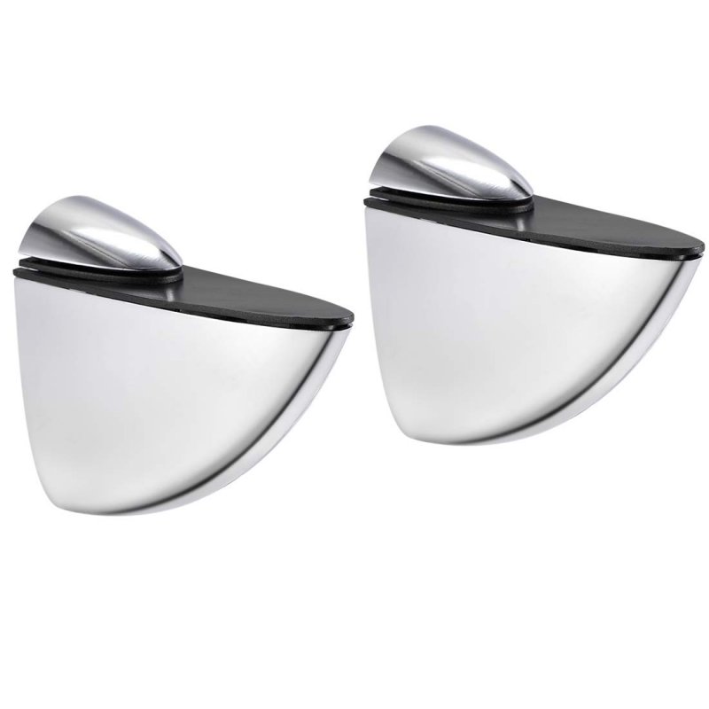 Glass Shelf Bracket Wall Mount Adjustable Zinc Alloy Bright Chrome Holder For 3-33mm Thickness 2pcs