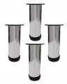 Tablelegsonline 8 Tall Metal Furniture Legs Set Of Four Polished Chrome 
