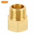 Uxcell 1 2 Npt Male X Female Brass Pipe Fitting Hex Reducer Adaptor For Water Gas Transfer 2pcs