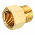 Uxcell 1 2 Npt Male X Female Brass Pipe Fitting Hex Reducer Adaptor For Water Gas Transfer 2pcs