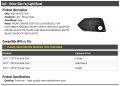 Left Driver Side Fog Light Bezel Matte Black Compatible With 2017-2019 Honda Civic Coupe Sedan Hatchback Without Adaptive