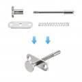 Uxcell Plunger Latches 6 5x65mm 0 26x2 56inch Steel Spring-loaded Bolt Latch For Furniture Bed Door 2pcs