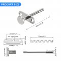 Uxcell Plunger Latches 6 5x65mm 0 26x2 56inch Steel Spring-loaded Bolt Latch For Furniture Bed Door 2pcs