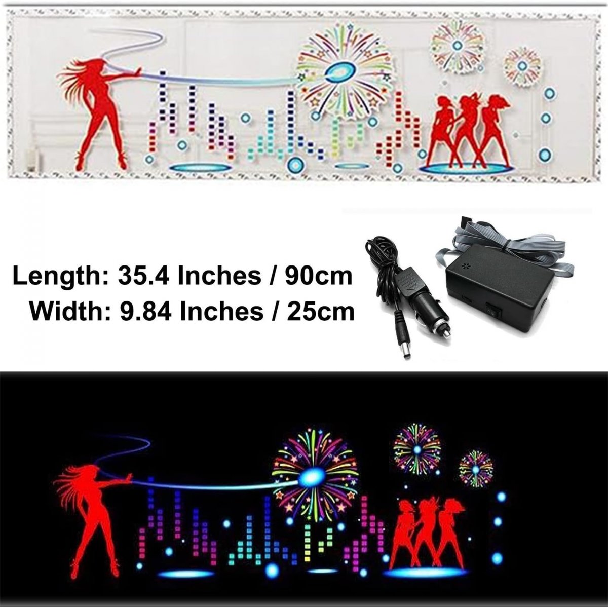 Sound Music Activated Sensor Car Led Light Equalizer Rhythm Lamp Firework Design Voice Control Audio Visualizer Sticker For