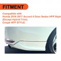 Ecotric Rear Bumper Spoiler Lip Splitter Underbody Compatible With Honda 2016-2017 Accord 4 Door Sedan Pair Hfp Style