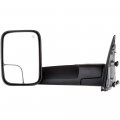Towing Mirror For 2002-2008 Dodge Ram 1500 2003-2009 2500 3500 Tow With Power Adjusted Heated No Turn Signal Light Black