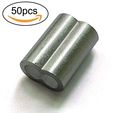 Penta Angel 50pcs Aluminum Crimping Loop Sleeve 3 32 1 8 Wire Rope And Cable M350pcs Ferrules 
