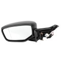 Black Left Side Mirror Fit For 2013-2017 Honda Accord Smooth Glass Manual Folding Flat 