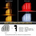 Triple Led Rear Bumper Reflector Lights For 2018 To 2023 Jeep Wrangler Jl Sequential Turn Signal Amber Red White Lamp