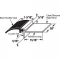 Sentry Supply Restroom Door Privacy Cover Black 2-1 8a X 58a Rigid Plastic And Flexible Vinyl Stall Gap Filler Provides Easy To