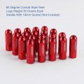 Jdmspeed Lug Nuts Aluminum Extended Tuner M12x1 25 60mm Replacement For Wheel Rims 20pcs Red