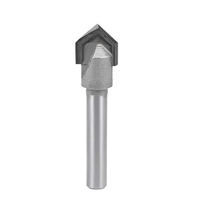90 Degree V-groove Router Bit 1 2 Dia With 4 Shank Carbide Tipped V Grooving