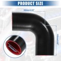 Uxcell 1 Set 51mm 2 01 Id 90 Degree Elbow Coupler Silicone Hose 4-ply With Pcs Clamps Black Recell 1 Set 51mm 2 01 Id 90 Degree