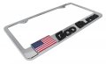 3d God Bless America Flag Chrome Metal License Plate Frame