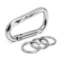 Ipick Image Officially Licensed Ford Mustang Script Laser-etched Silver Metal Carabiner Keychain With Split Key Rings 
