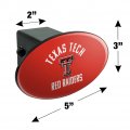 Texas Tech University Official Logo Oval Tow Trailer Hitch Cover Plug Insert