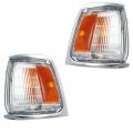 Partomotive For 89-91 Toyota Pickup Truck 2wd Corner Turn Signal Park Light Lamp Set Pair 