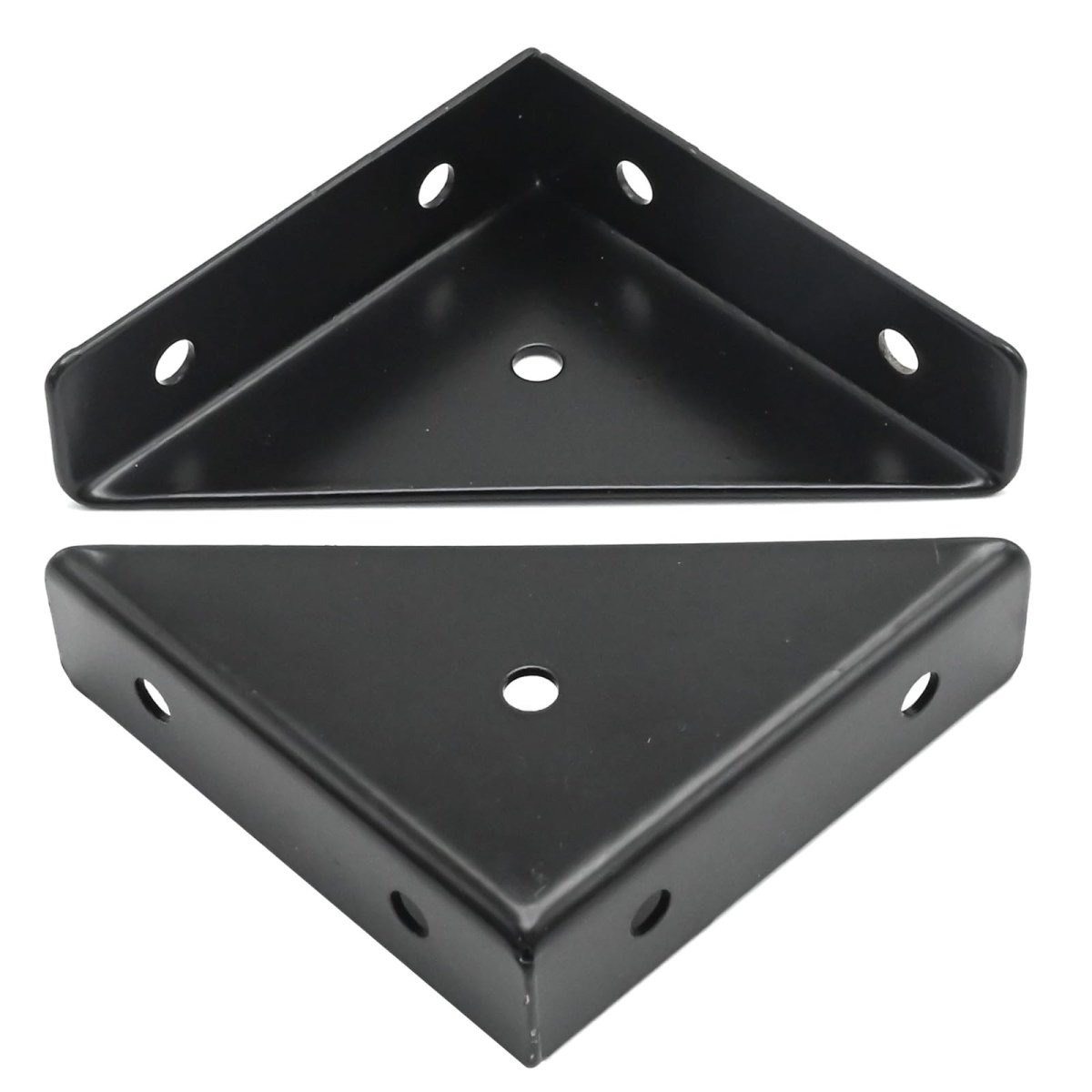 Heavy Duty Triangular Corner Brackets 6 Pack Black Cast Iron Shelf For Furniture Reinforcement Table Bed And Cabinet Support 3