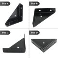 Heavy Duty Triangular Corner Brackets 6 Pack Black Cast Iron Shelf For Furniture Reinforcement Table Bed And Cabinet Support 3
