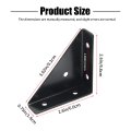 Heavy Duty Triangular Corner Brackets 6 Pack Black Cast Iron Shelf For Furniture Reinforcement Table Bed And Cabinet Support 3