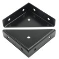 Heavy Duty Triangular Corner Brackets 6 Pack Black Cast Iron Shelf For Furniture Reinforcement Table Bed And Cabinet Support 3