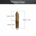 Mromax M6x30mm Zinc Plated Carbon Steel Double Headed Hanger Bolts 1 18 Inch Length Self Tapping Screw For Furniture
